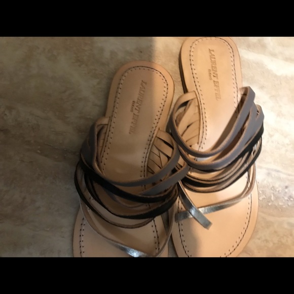 EUC Laurent Eiffel Leather Sandals SZ:36 - Picture 4 of 8